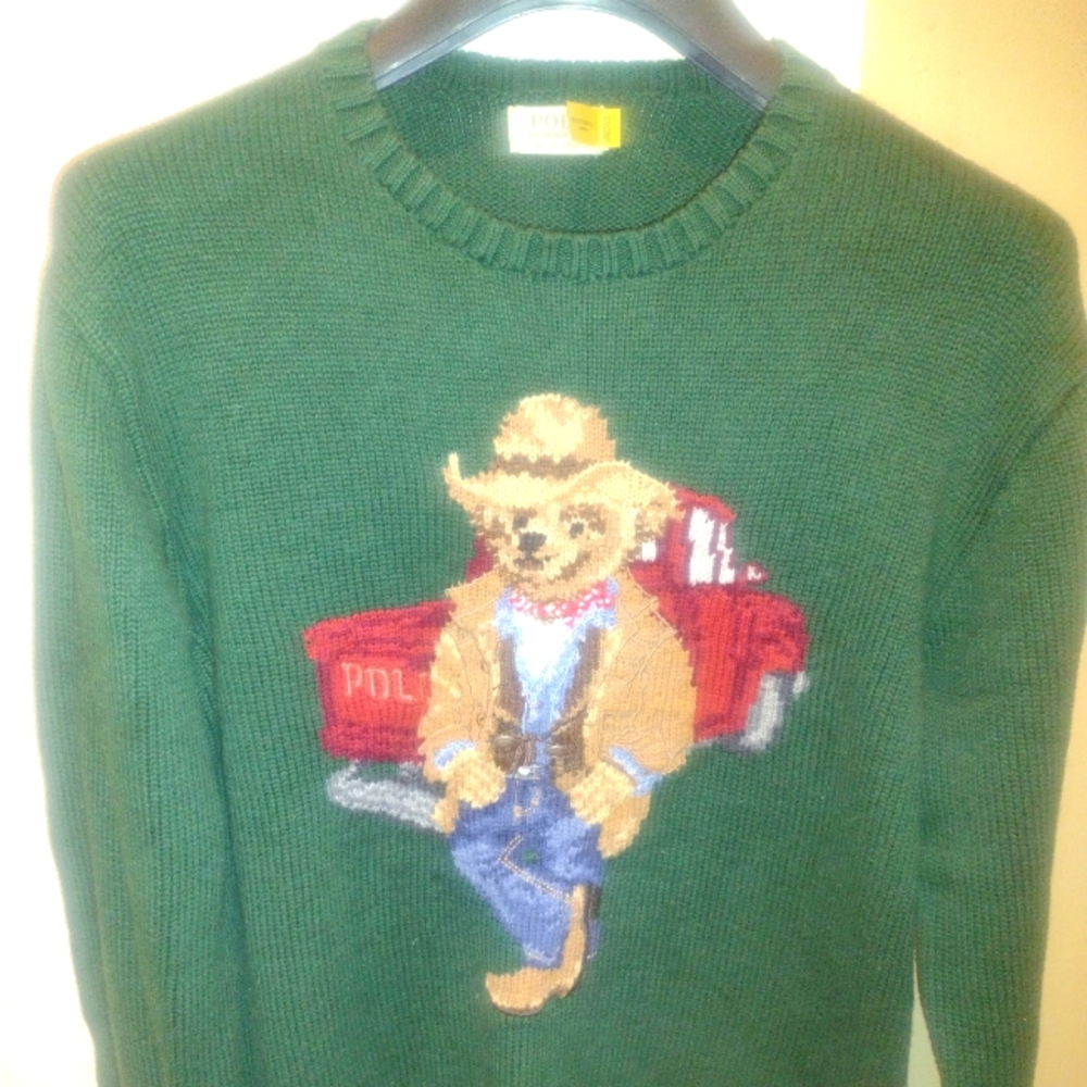 Authentic Ralph Lauren "Bear" cotton sweater